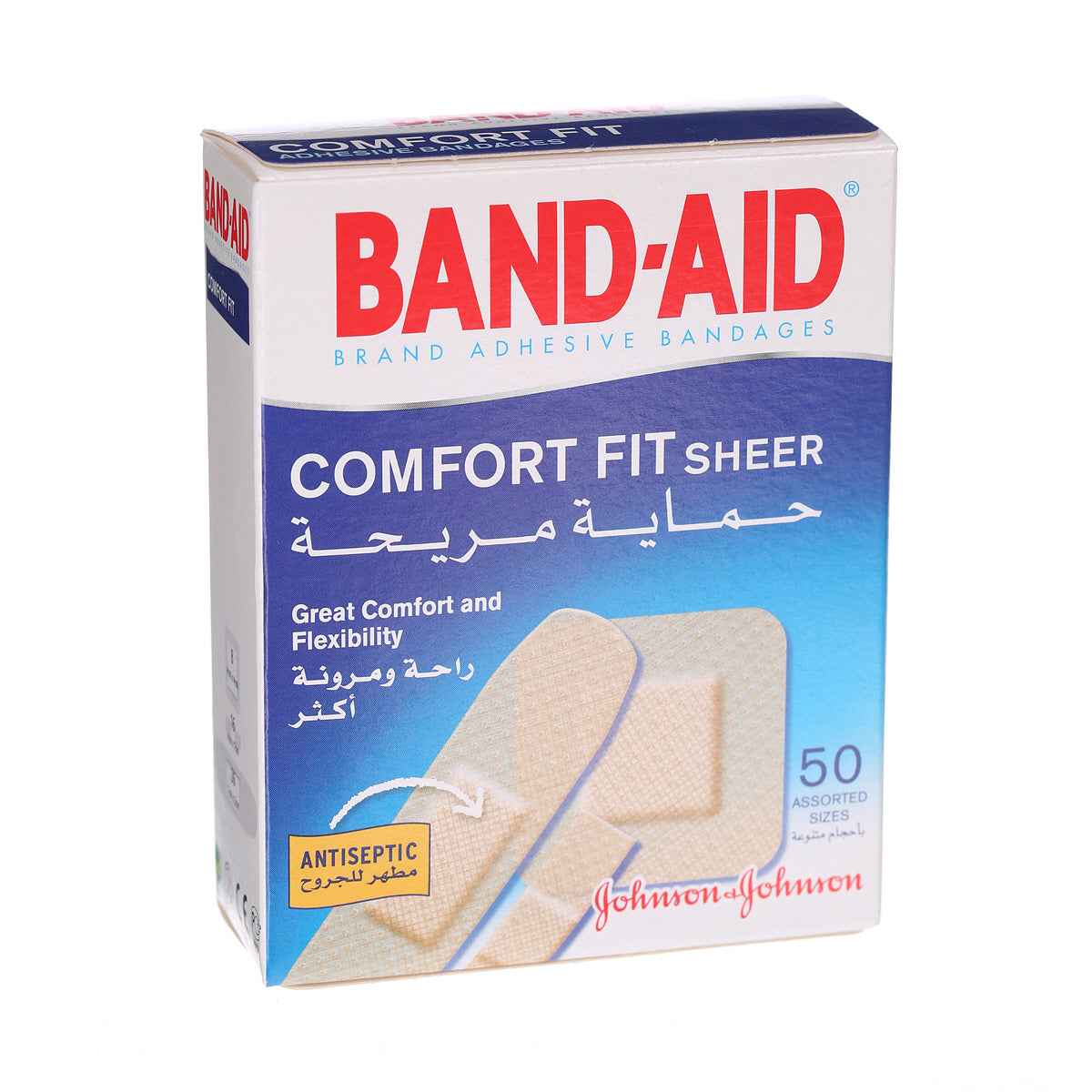 Band-Aid Comfort-Fit Sheer Plasters 50s