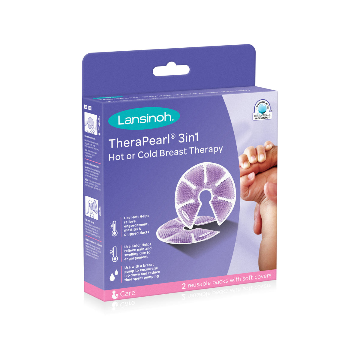 Lansinoh TheraPearl 3-in-1 Hot & Cold Breast Therapy