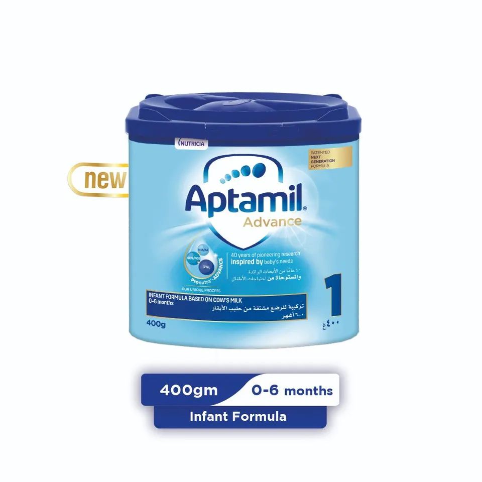 Aptamil Advance 1 Infant Formula For 0-6 Months, 400G