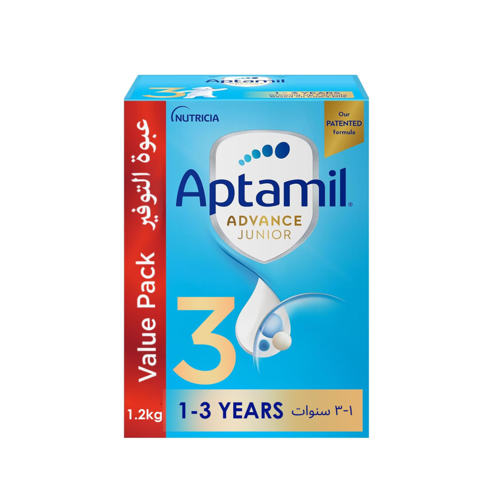 Aptamil Advance Junior Growing Up Milk Formula Palm Oil Free Stage 3 1 To 3 Years, 1200G