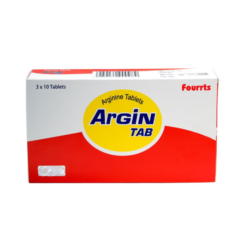 Argin Tab Arginine Heart & Blood Vessel Support Supplement, 3x10 Tablets