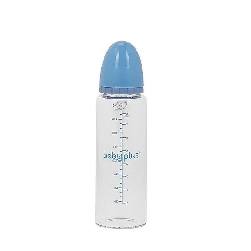 Baby Plus Borosilicate Glass Baby Feeding Bottle, 120Ml
