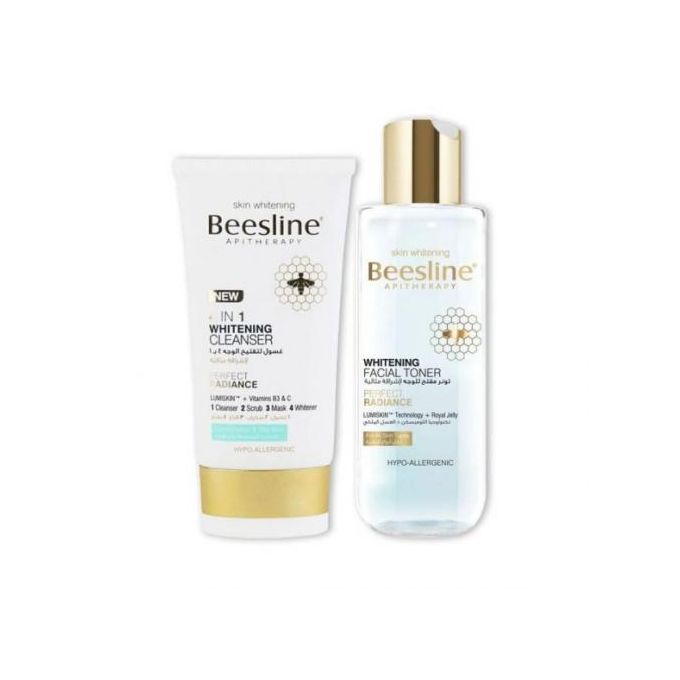Beesline Whitening Facial Cleansing Routine - 4-in-1 Cleanser 150ml + Toner 200ml