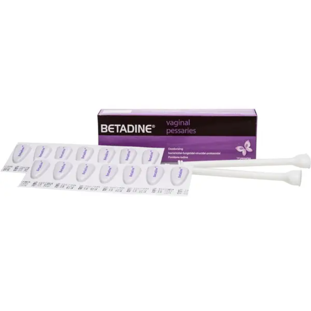 Betadine Vaginal Pessaries 14 Pessaries – Povidone-Iodine Antiseptic Treatment for Vaginal Infections