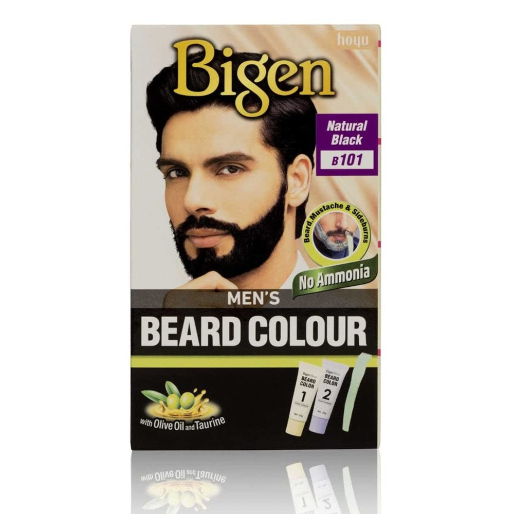 Bigen Men's Beard Colour B101 Natural Black | Easy Beard Dye