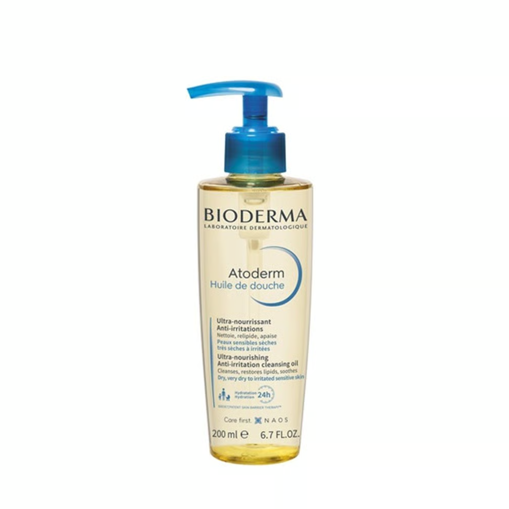 Bioderma Atoderm Ultra Cream 200ml + Shower Oil 200ml Nourishing Skincare Offer Pack for Dry Skin