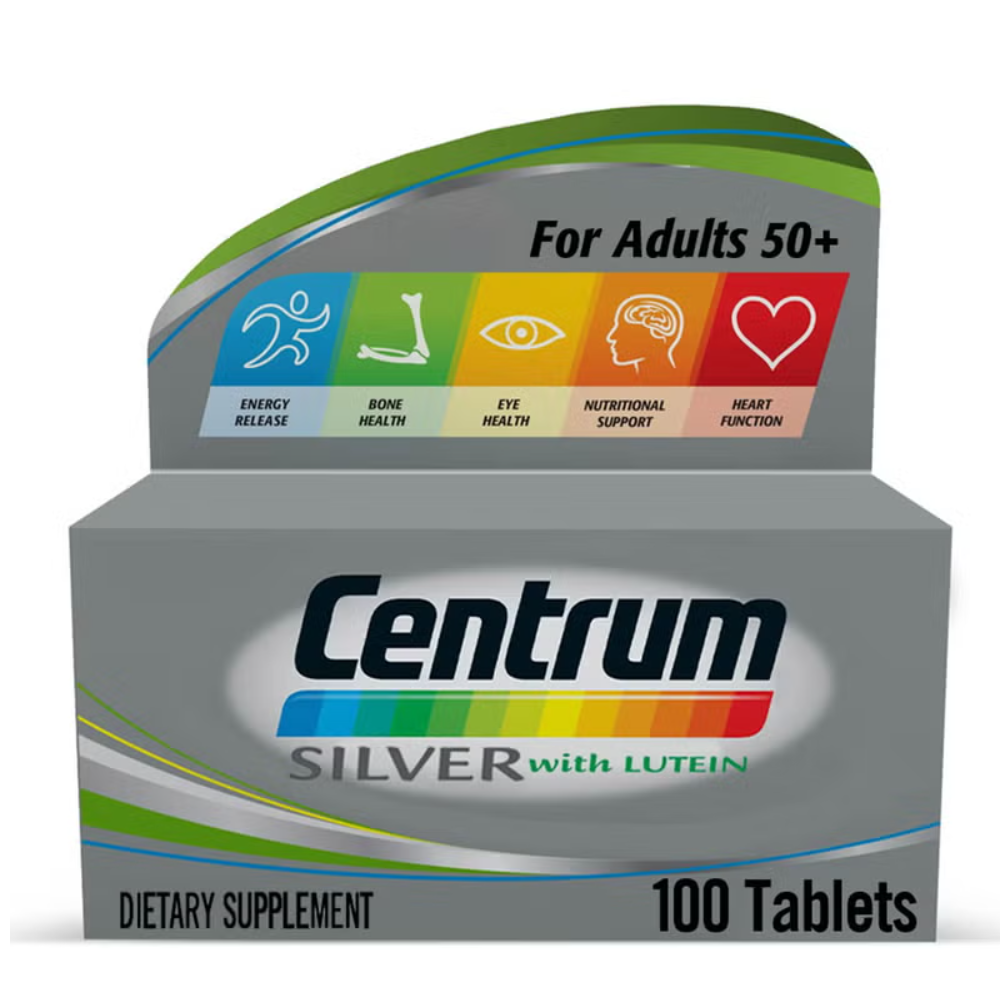 Centrum Silver With Lutein +50 Multivitamin, 100 Tablets