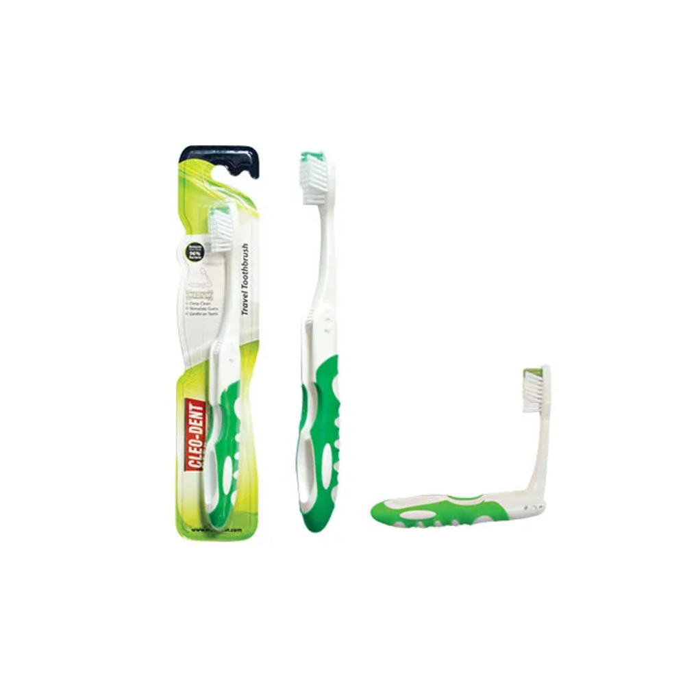 Cleo-Dent Curved Med Toothbrush