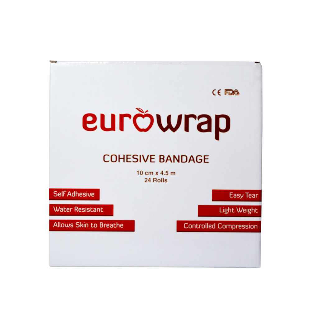 Euromed Cohesive Bandage 10Cm Black 1"S