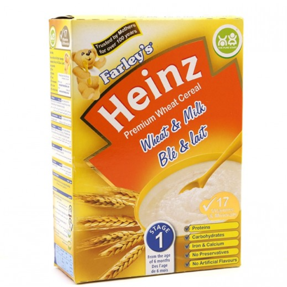 Heinz Farley's Stage 1 Premium Milk & Wheat Cereal, 250G