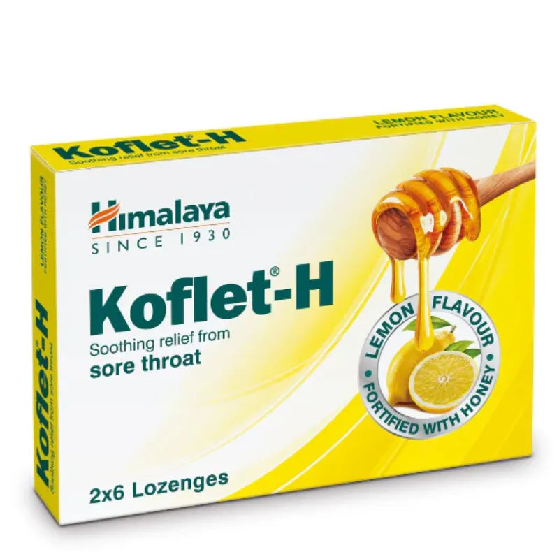 Himalaya Koflet-H Lemon & Honey Lozenges โ 2x6 | Ayurvedic Throat & Cough Relief