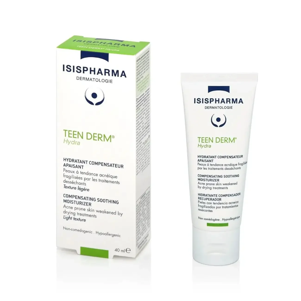 ISIS Pharma Teenderm Hydra Lightweight Moisturiser for Teenage & Oily Acne-Prone Skin, 40ml