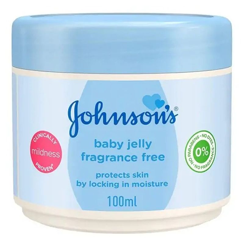 Johnson's Baby Jelly Fragrance Free 100g – Gentle Protective Jelly for Sensitive Baby Skin