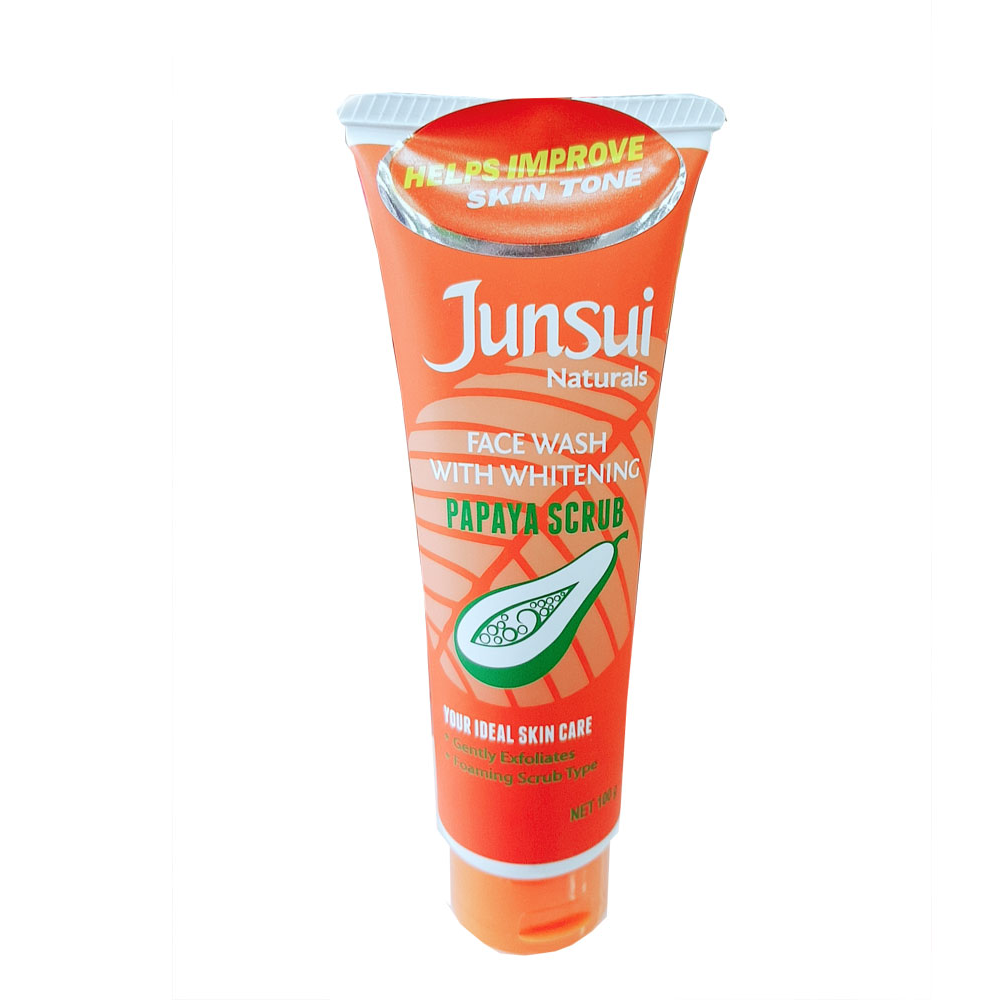 Junsui Face Wash Papaya Scrub β 100g | Exfoliating Brightening Cleanser