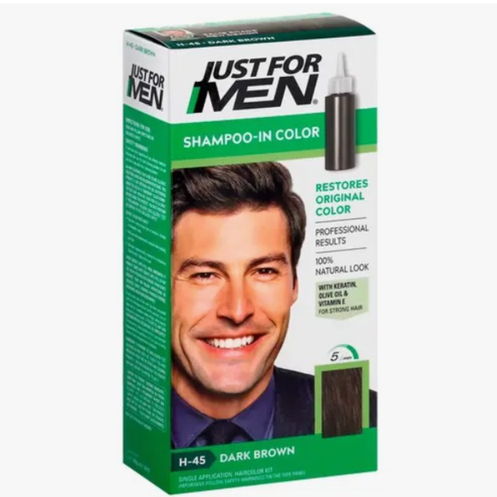 Just For Men Shampoo-In Hair Color H45 Dark Brown 28.4g