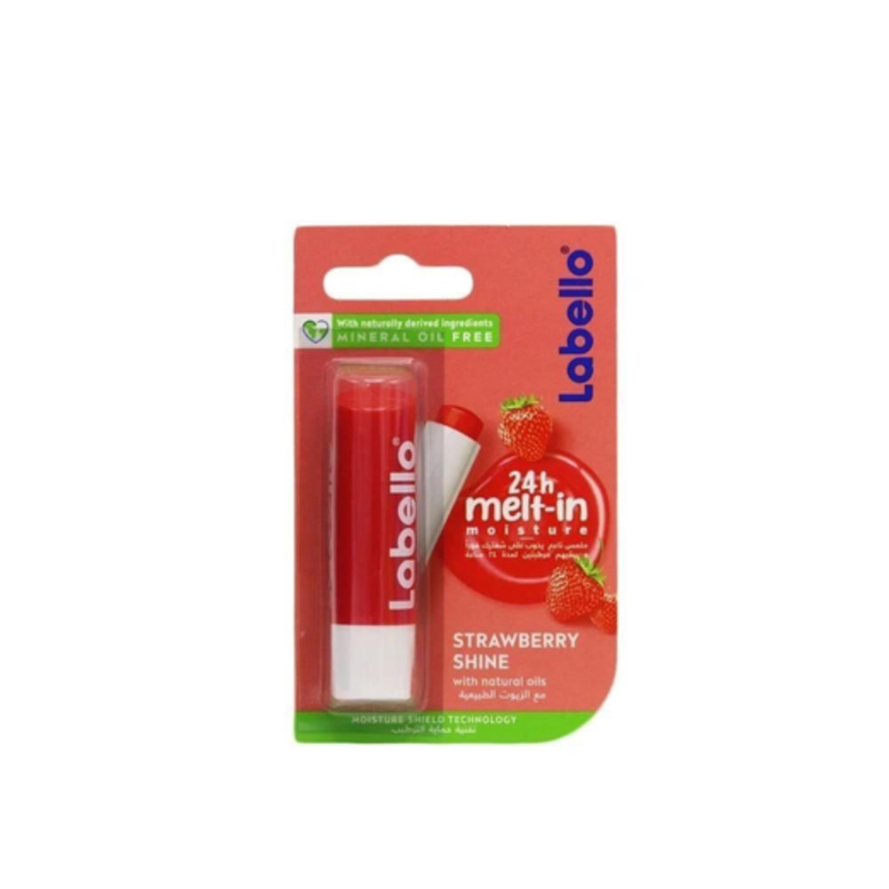 Labello Strawberry Shine Moisturising Lip Balm, 4.8g