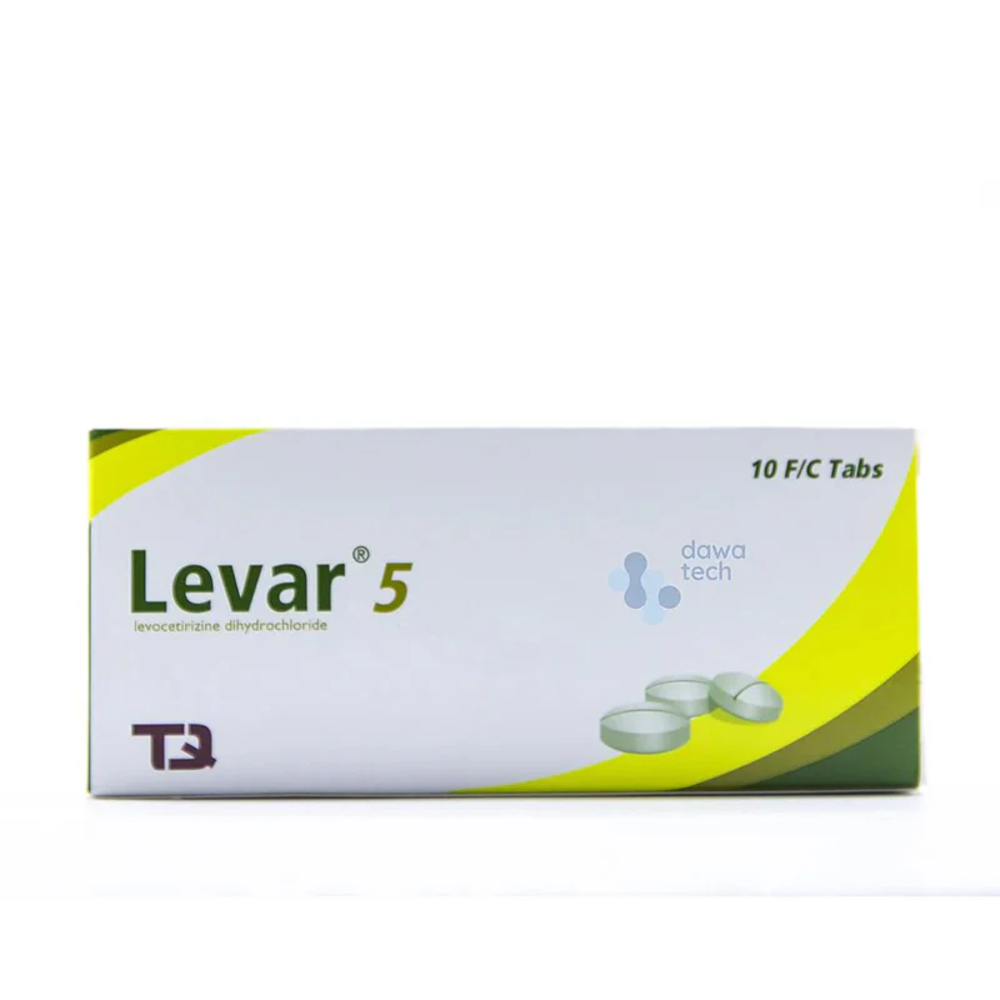 Levar 5 Levocetirizine 5mg Tablets β Strip of 10