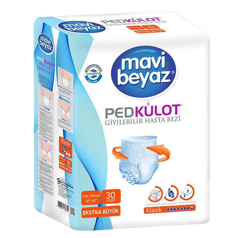 Mavi Beyaz Pad Panty Adult Diaper, Size M, 9 Pieces