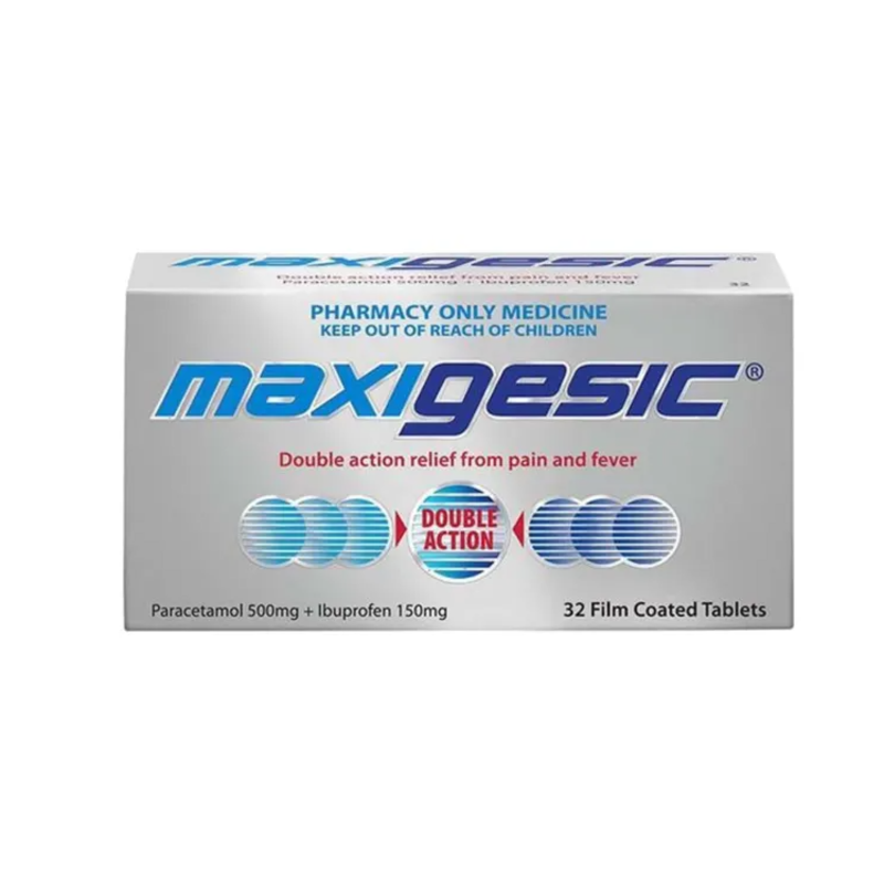 Maxigesic Double Action Pain & Fever Relief Tablets, 32 Film Coated Tablets