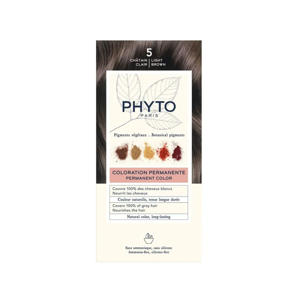 PHYTO Color Permanent Hair Color Kit Shade 5 Light Brown
