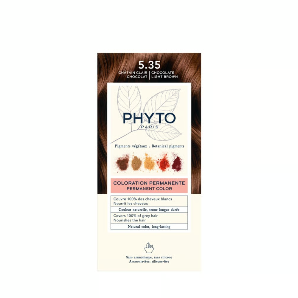 PHYTO Color Permanent Hair Color Kit Shade 5.35 Golden Chestnut