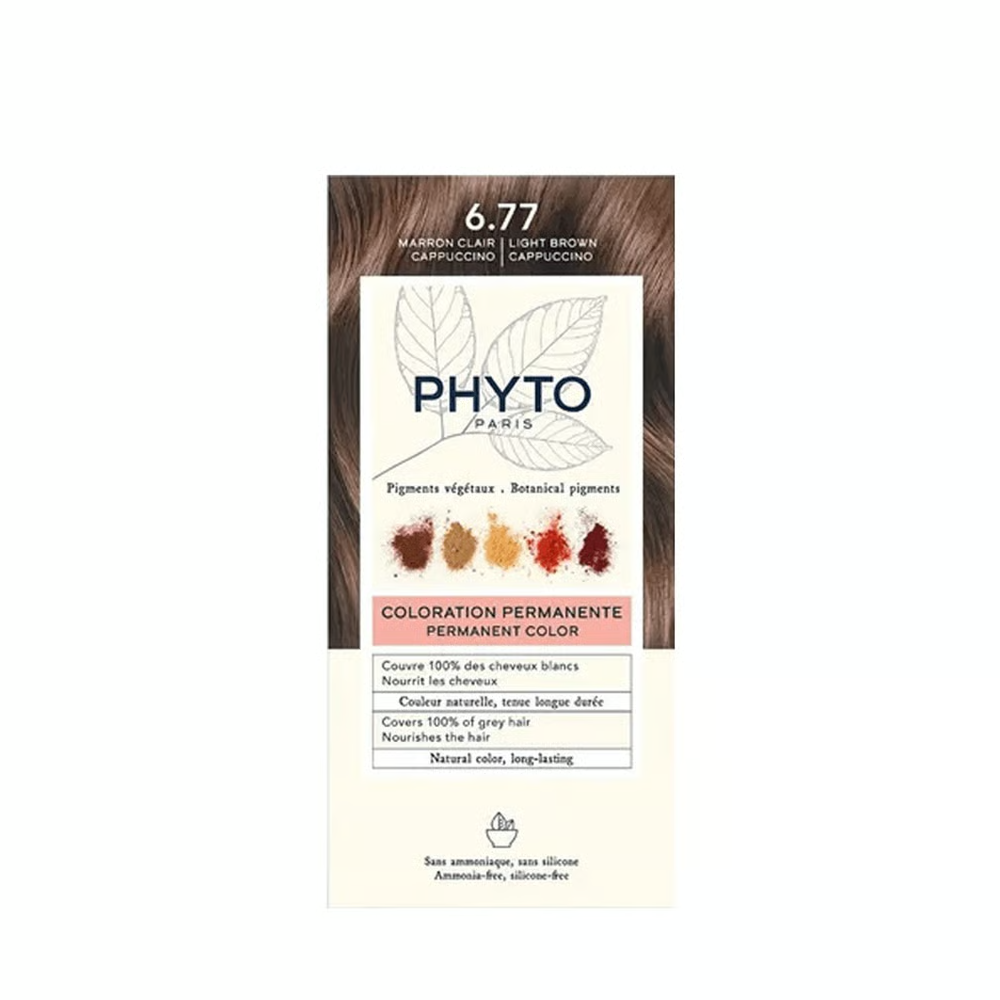 PHYTO Color Permanent Hair Color Kit Shade 6.77 Intense Cappuccino