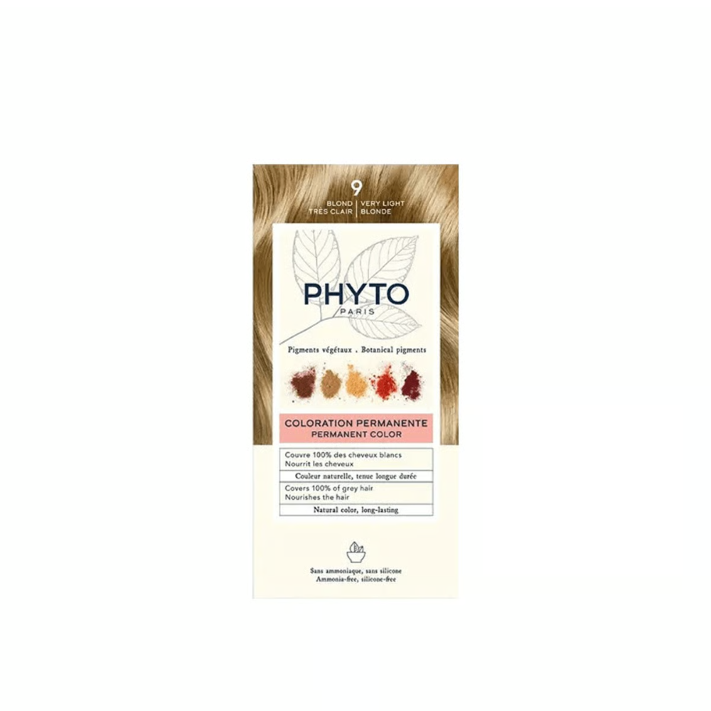 PHYTO Color Permanent Hair Color Kit Shade 9 Very Light Blonde