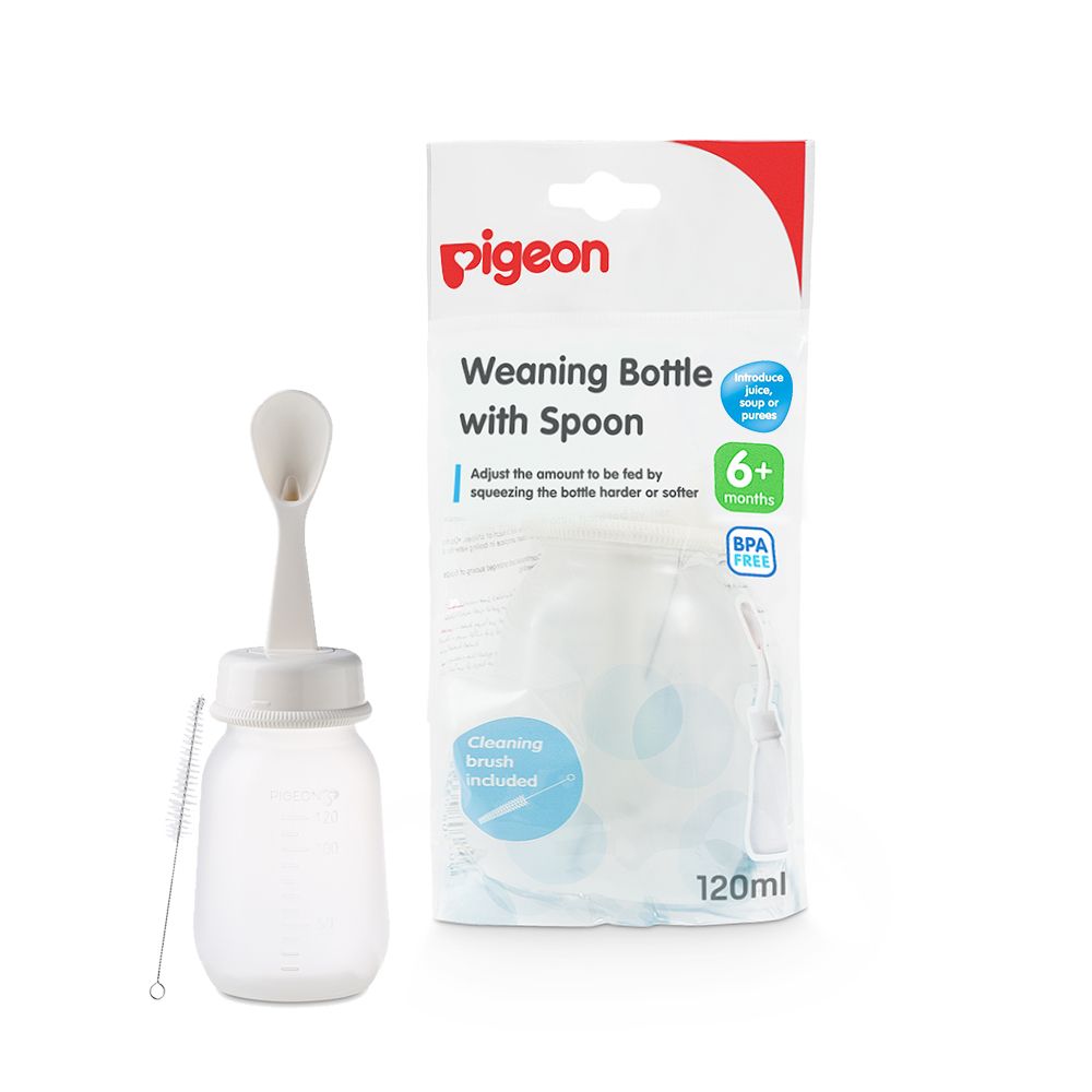 Pigeon 120Ml Weaning Bottle With Spoon (6+ Months) - Bpa Free