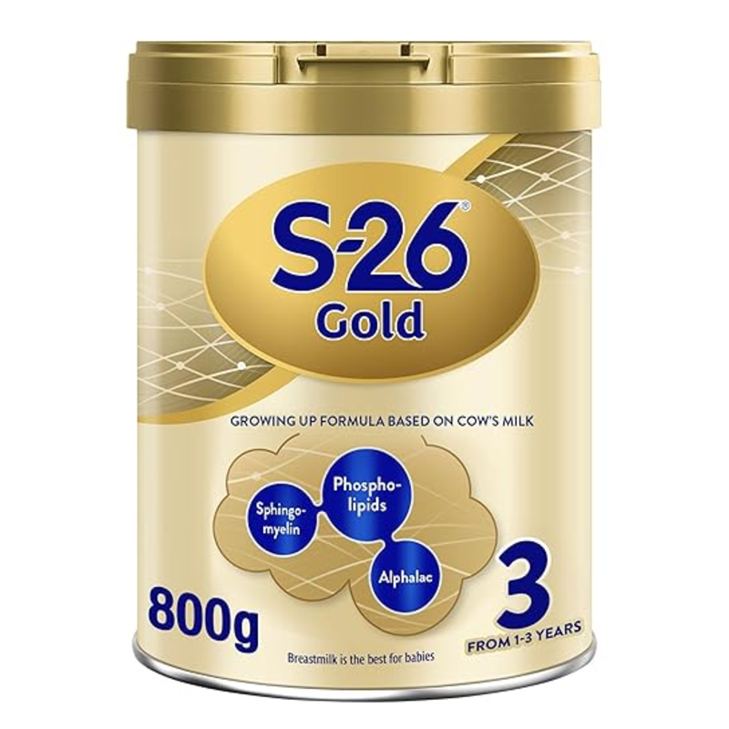 S-26 Progress Gold Premium Vanilla Flavor Milk Powder For Toddlers Stage 3 1-3 Years, 400g