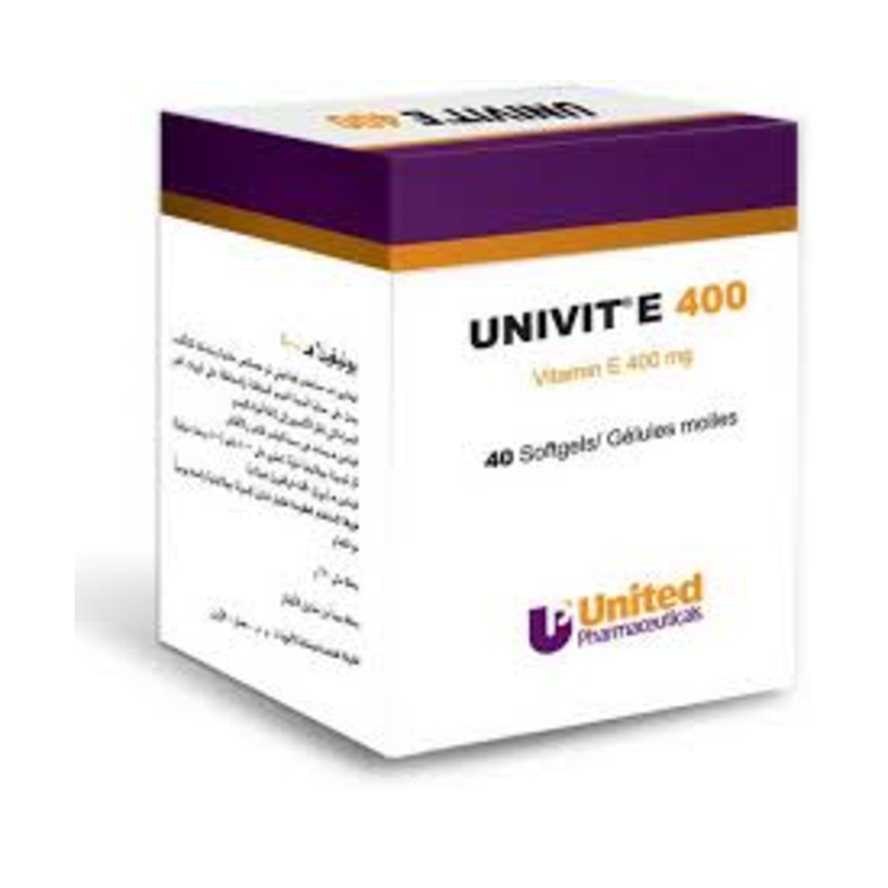 Univit E 400Mg Vitamin E Supplement, 40 Softgels