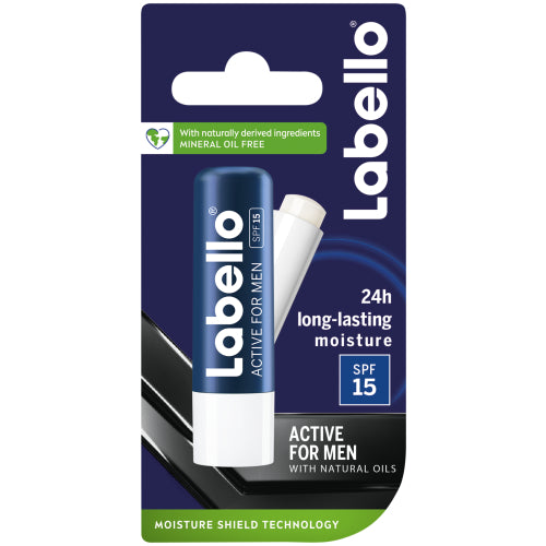 Labello Men Active 24h Moisture Lip Balm SPF15 4.8g