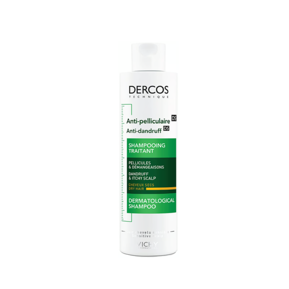 Vichy Dercos Anti-Dandruff Shampoo for Dry Hair 390ml – Clinically Proven Flake Control