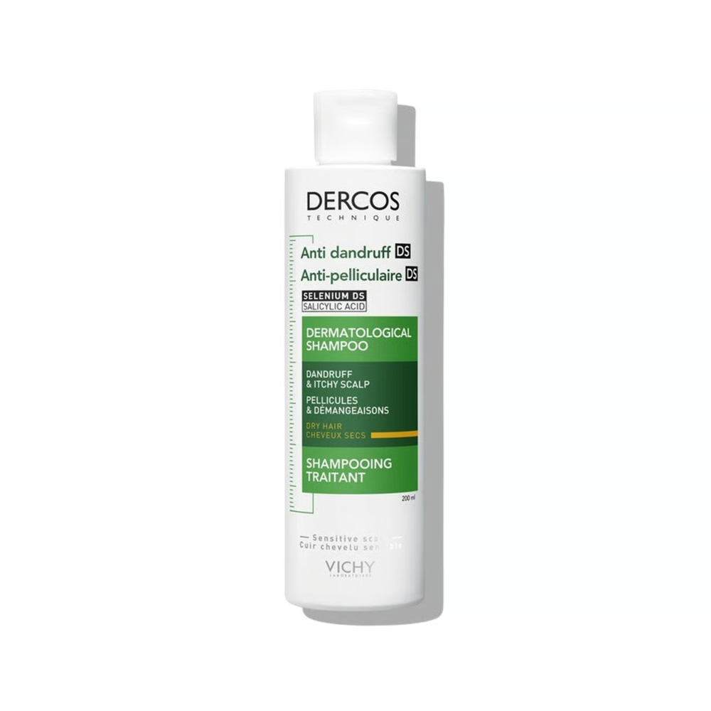 Vichy Dercos Anti-Dandruff Shampoo for Dry Hair 200ml – Selenium DS Formula