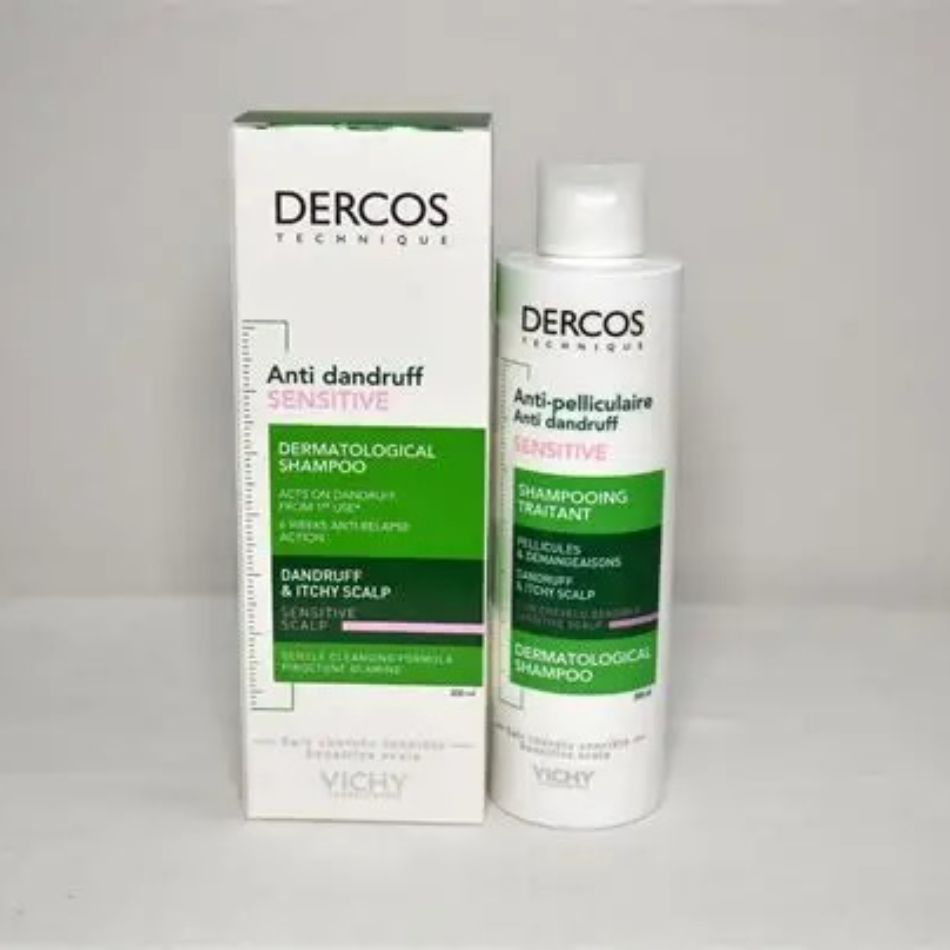 Vichy Dercos Anti-Dandruff Shampoo for Sensitive Scalp 200ml – Clinically Proven Flake Control
