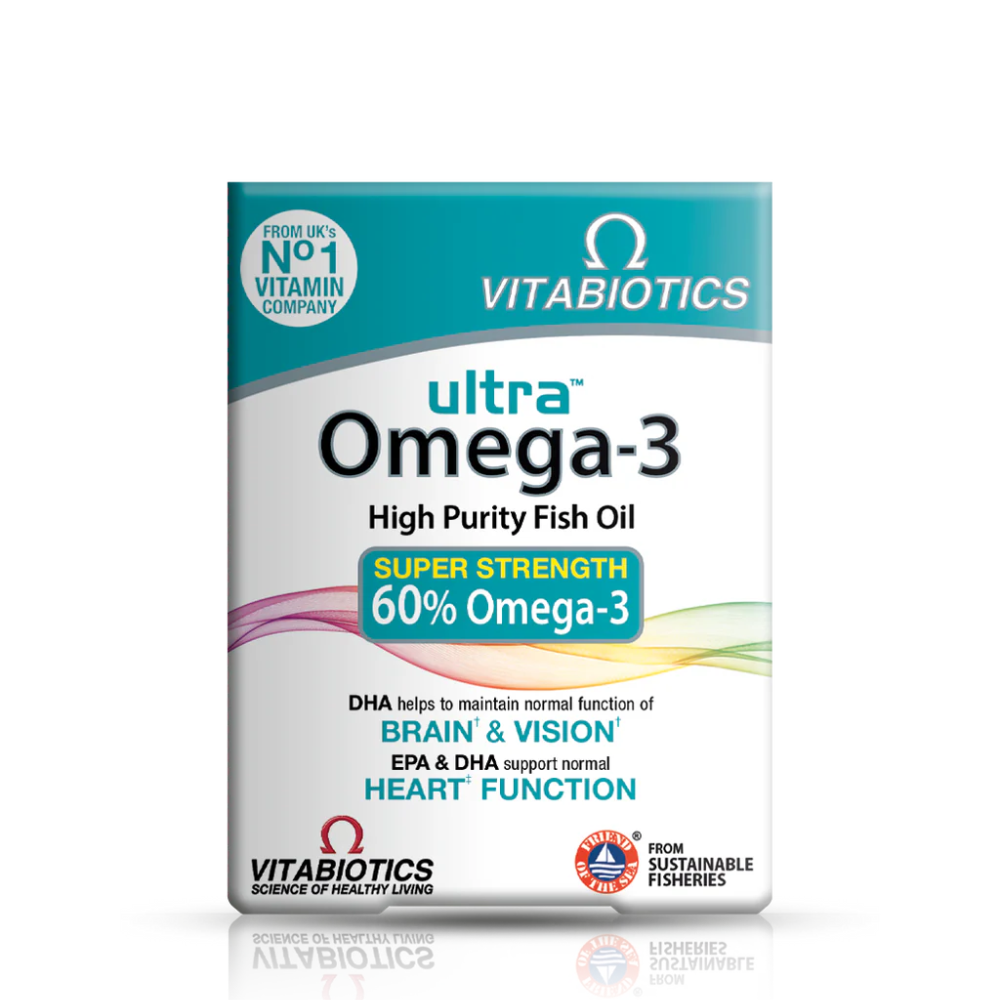 Vitabiotics Ultra Omega 3 High Purity Fish Oil 550mg – 60 Capsules