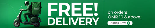 Avicen Online free delivery banner for genuine skincare and pharmacy products delivered across Oman
