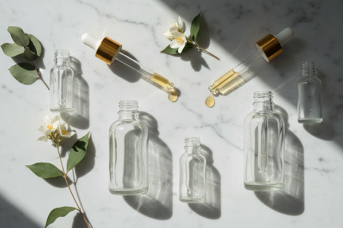 Face serum bottles for dark spots and glowing skin in Oman