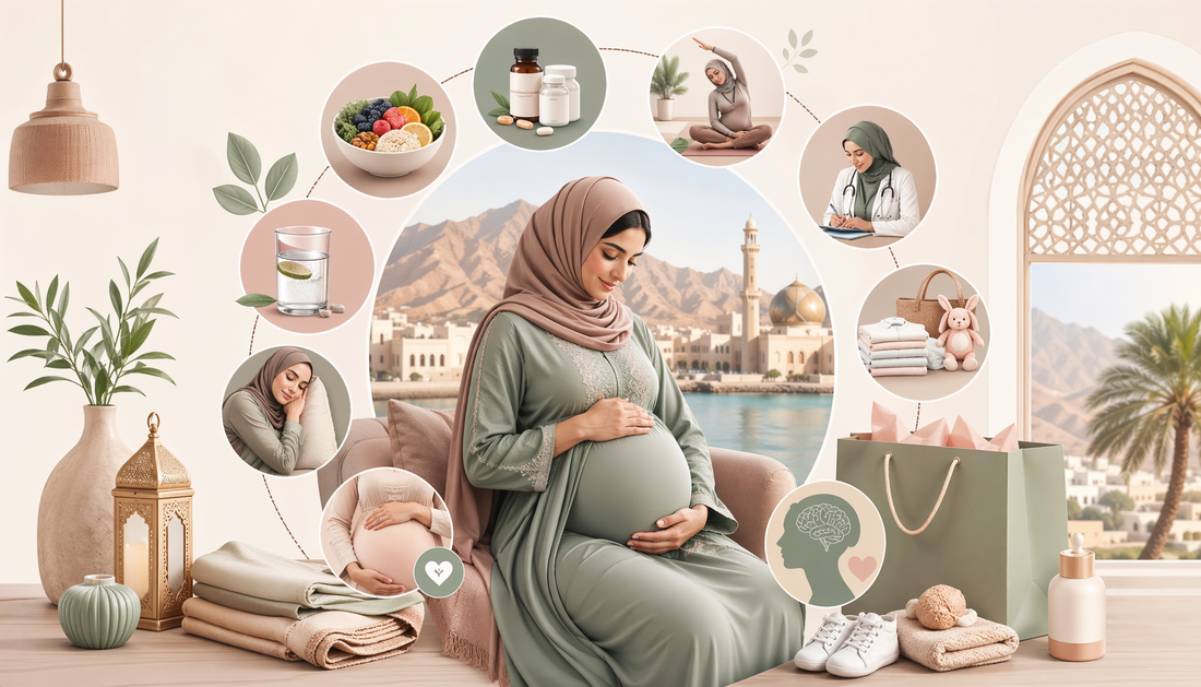 Pregnant woman in Oman with prenatal care guide from Avicen Pharmacy