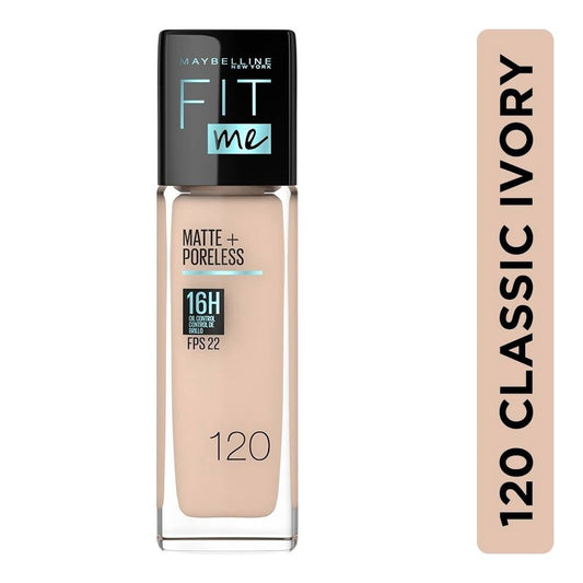 Maybelline Fit Me Matte + Poreless Liquid Foundation 120 Classic Ivory 30ml