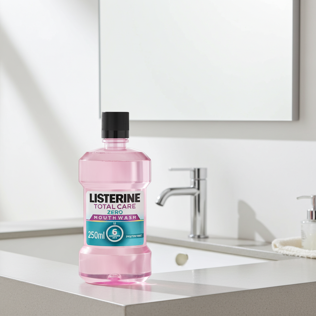 Listerine Zero Alcohol Total Care Mouthwash for Complete Oral Protection, 250ml