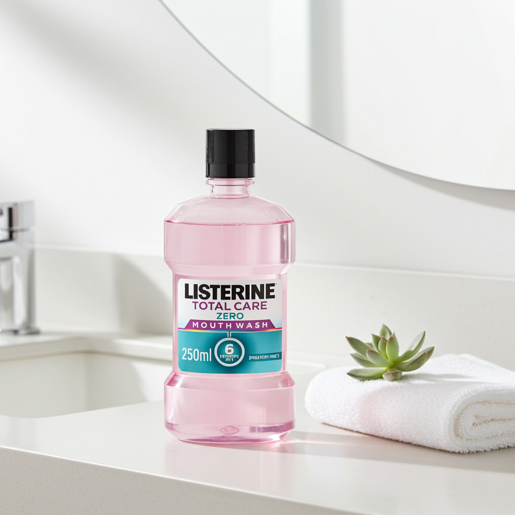Listerine Zero Alcohol Total Care Mouthwash for Complete Oral Protection, 250ml