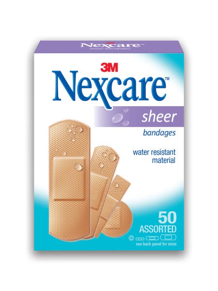 Nexcare Sheer Bandages Assorted 50s