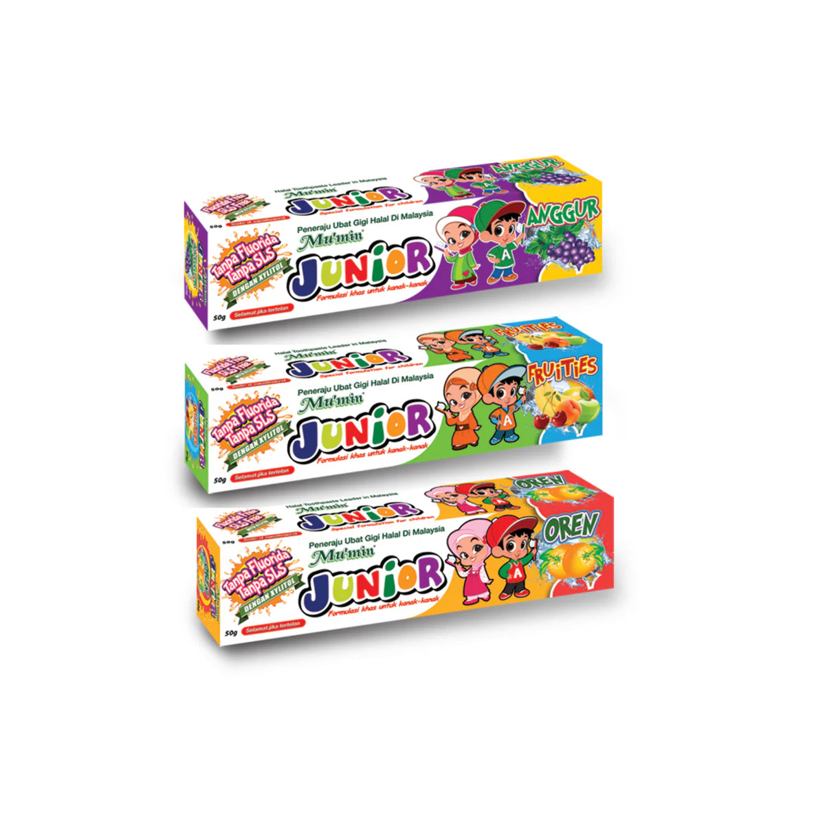 Mu'min Junior Tutti Fruity Toothpaste 7+ Months 50ml