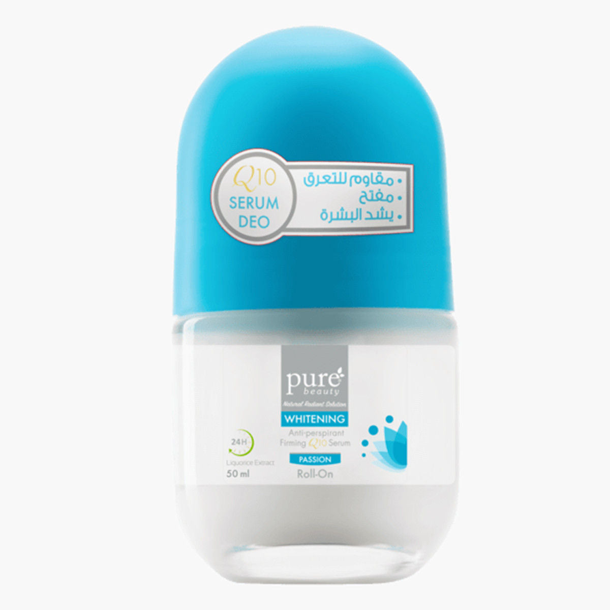 Pure Beauty Q10 Serum Roll-On Deodorant Passion 50ml