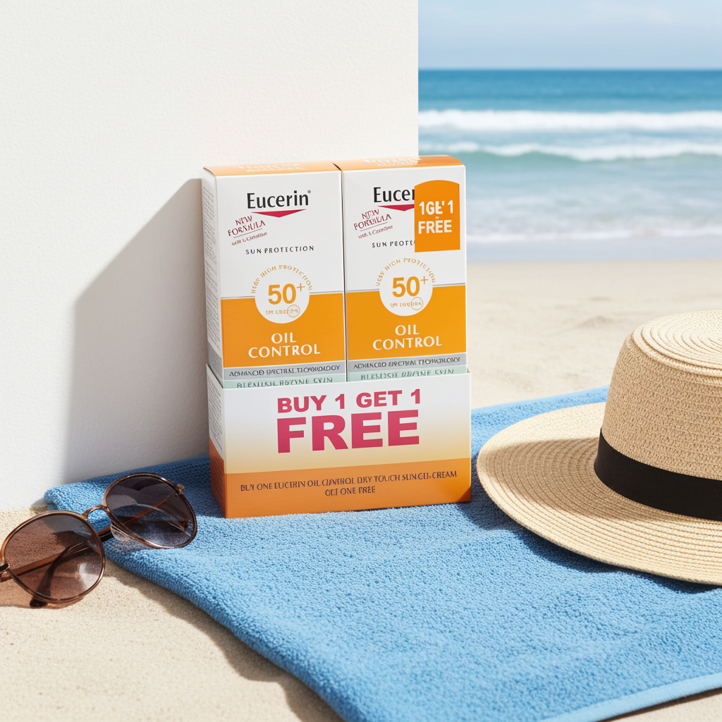 Eucerin Sun Oil Control Dry Touch SPF50 Face Fluid Offer Pack