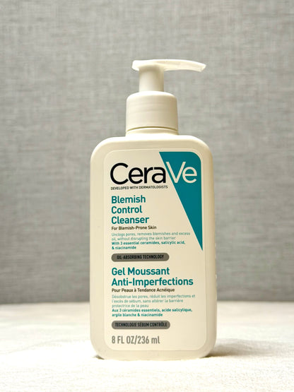 CeraVe Blemish Control Cleanser 236ml – 2% Salicylic Acid Face Wash for Acne-Prone Skin