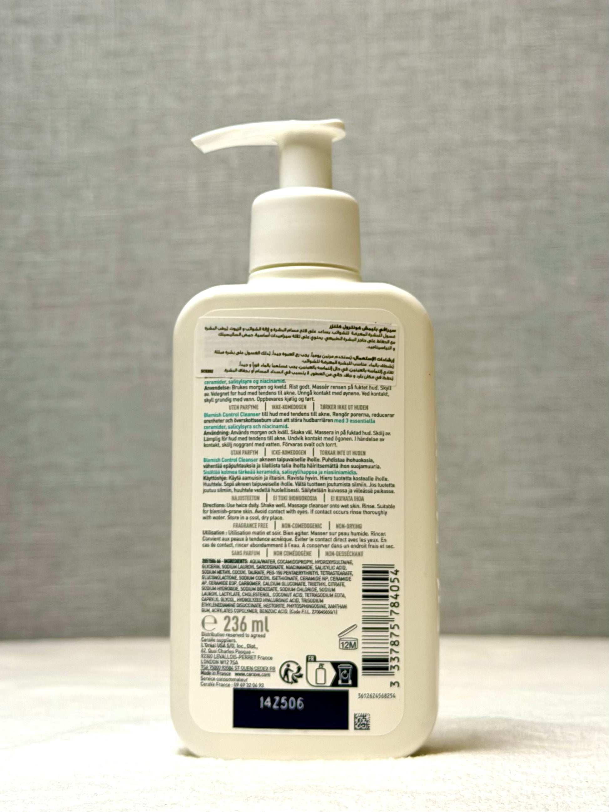 CeraVe Blemish Control Cleanser 236ml – 2% Salicylic Acid Face Wash for Acne-Prone Skin