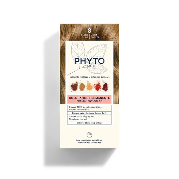 PHYTO Color Permanent Hair Color Kit Shade 8 Light Blonde