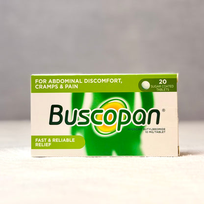 Buscopan 10mg Tablets – Fast Relief from Stomach Cramps & Spasms (20 Tablets)