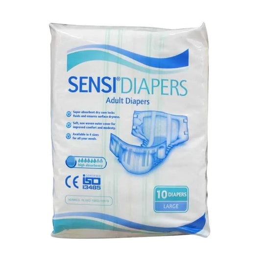 Sensi Adult Diapers Large 10s